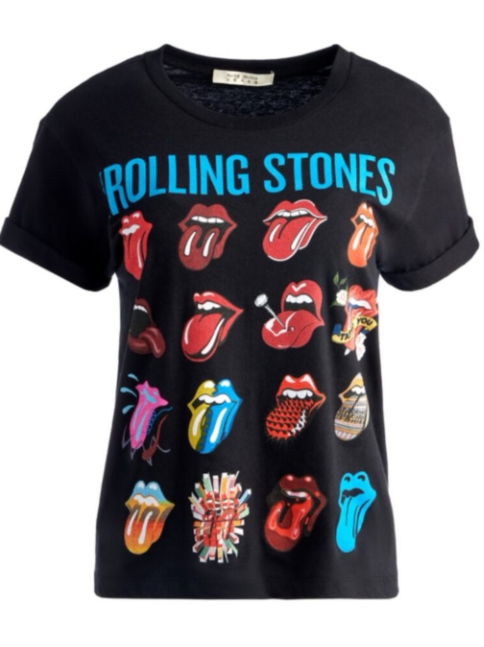 Alice + Olivia Rolling Stones Graphic Tee – Size Medium